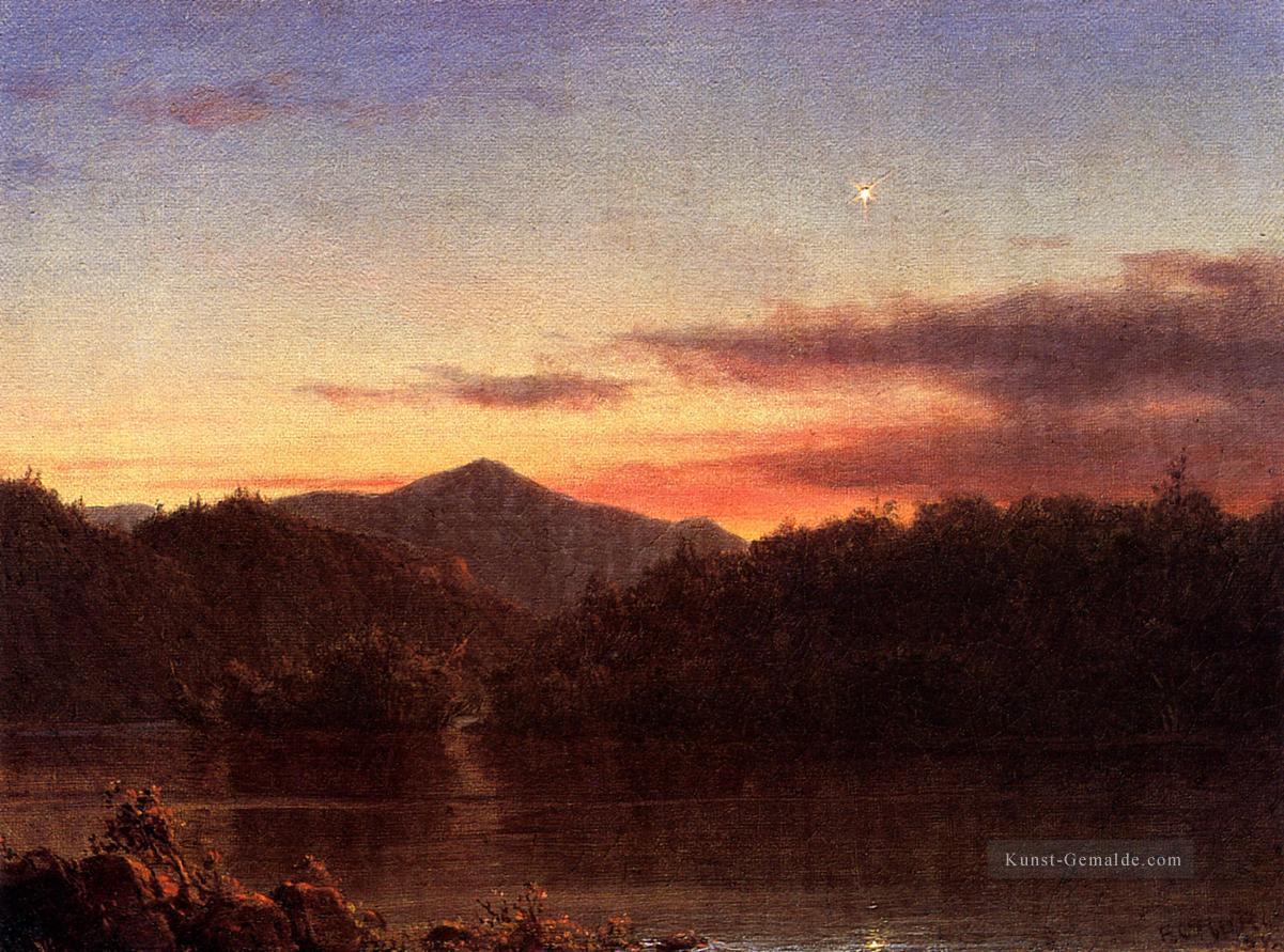 Der Evening Star Landschaft Hudson Fluss Frederic Edwin Church Ölgemälde
